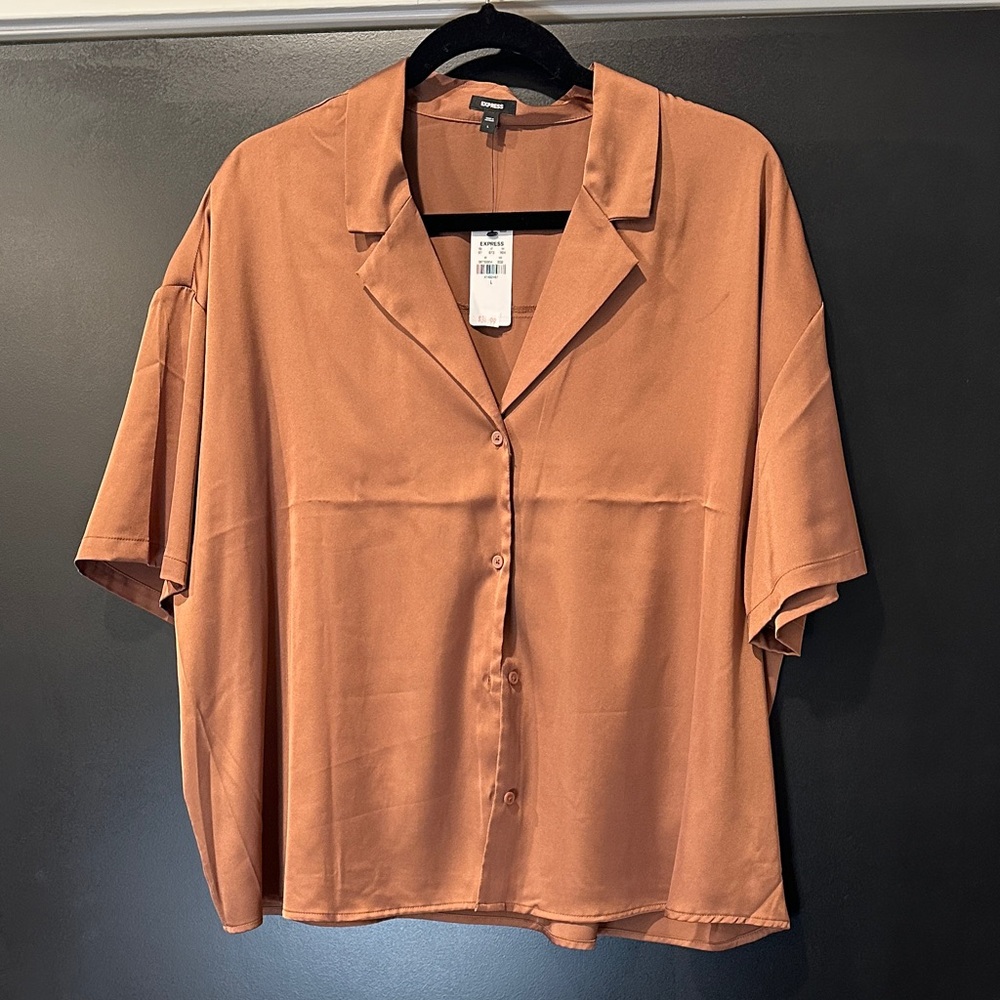 Express Copper Button-Up Shirt